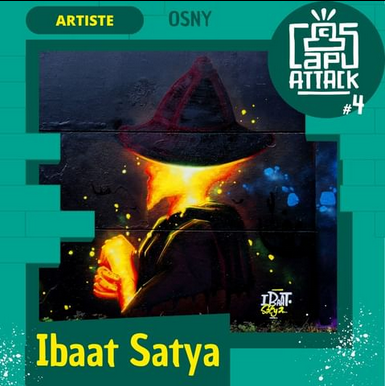 Image de l'artiste Ibaat Satya en marge de la 4ème édition de CAPS ATTACK (source : @capsattackfestival)